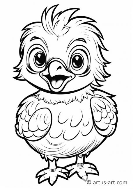 Page de coloriage de poulet pour enfants